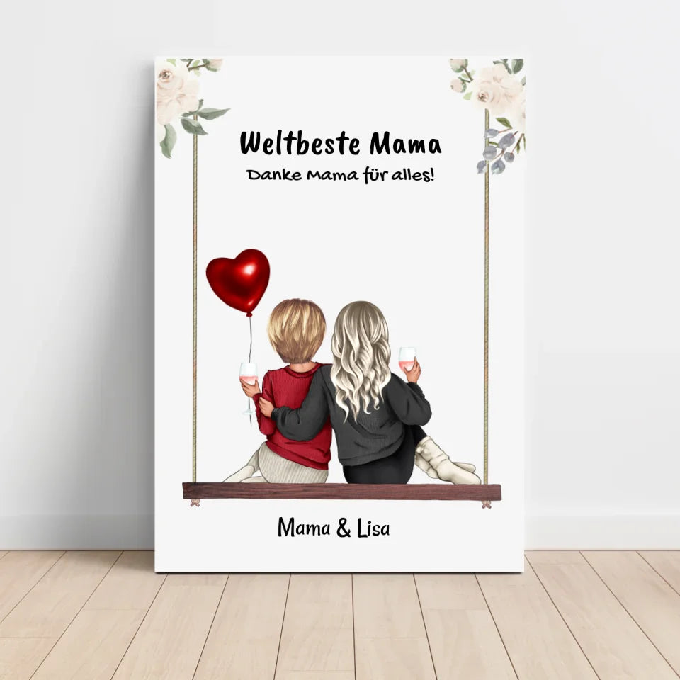 Posterdruck Geschenk für Mutter Tochter - Cantty