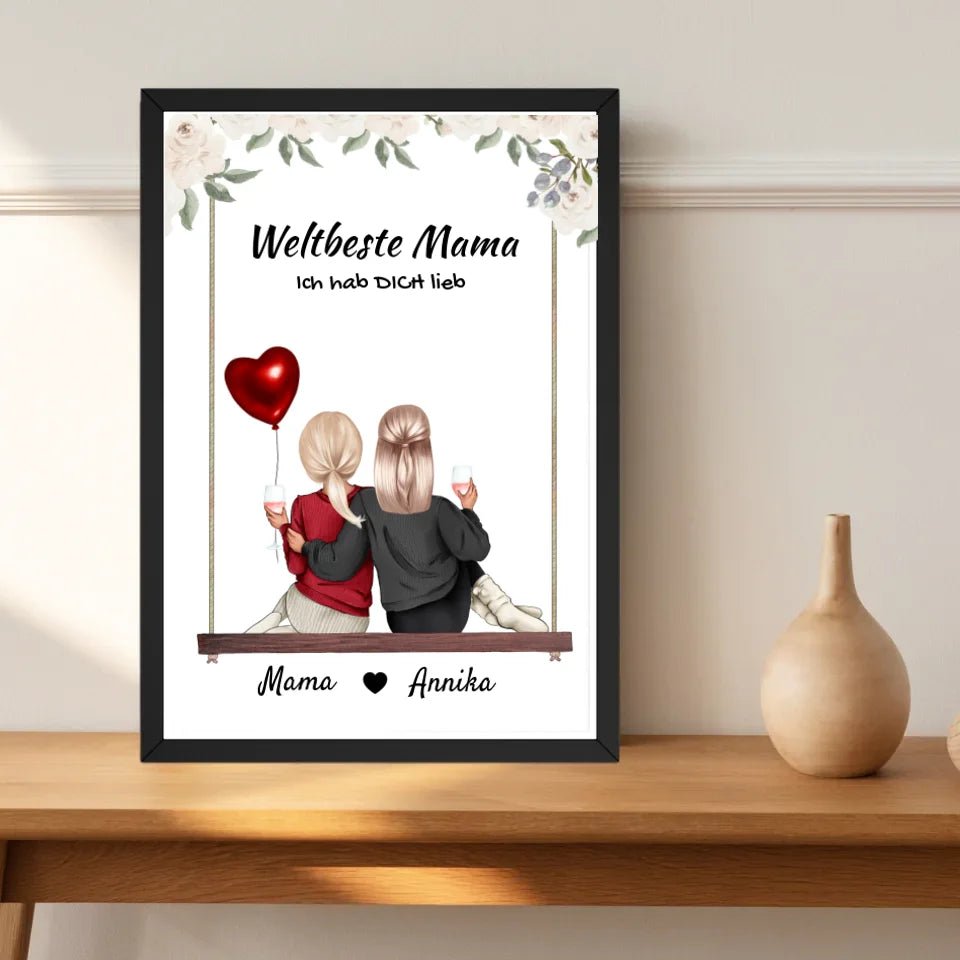 Tochter Geschenk für Mutter, Poster personalisiert - Cantty