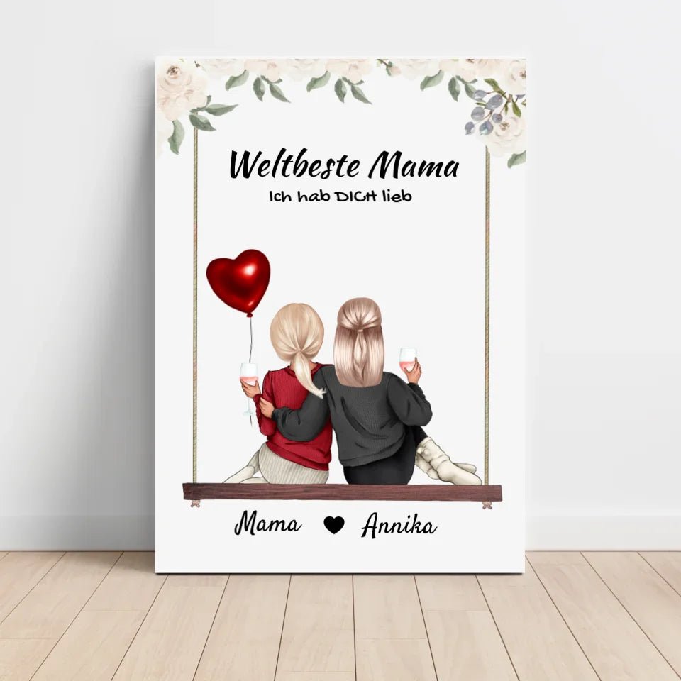 Tochter Geschenk für Mutter, Poster personalisiert - Cantty