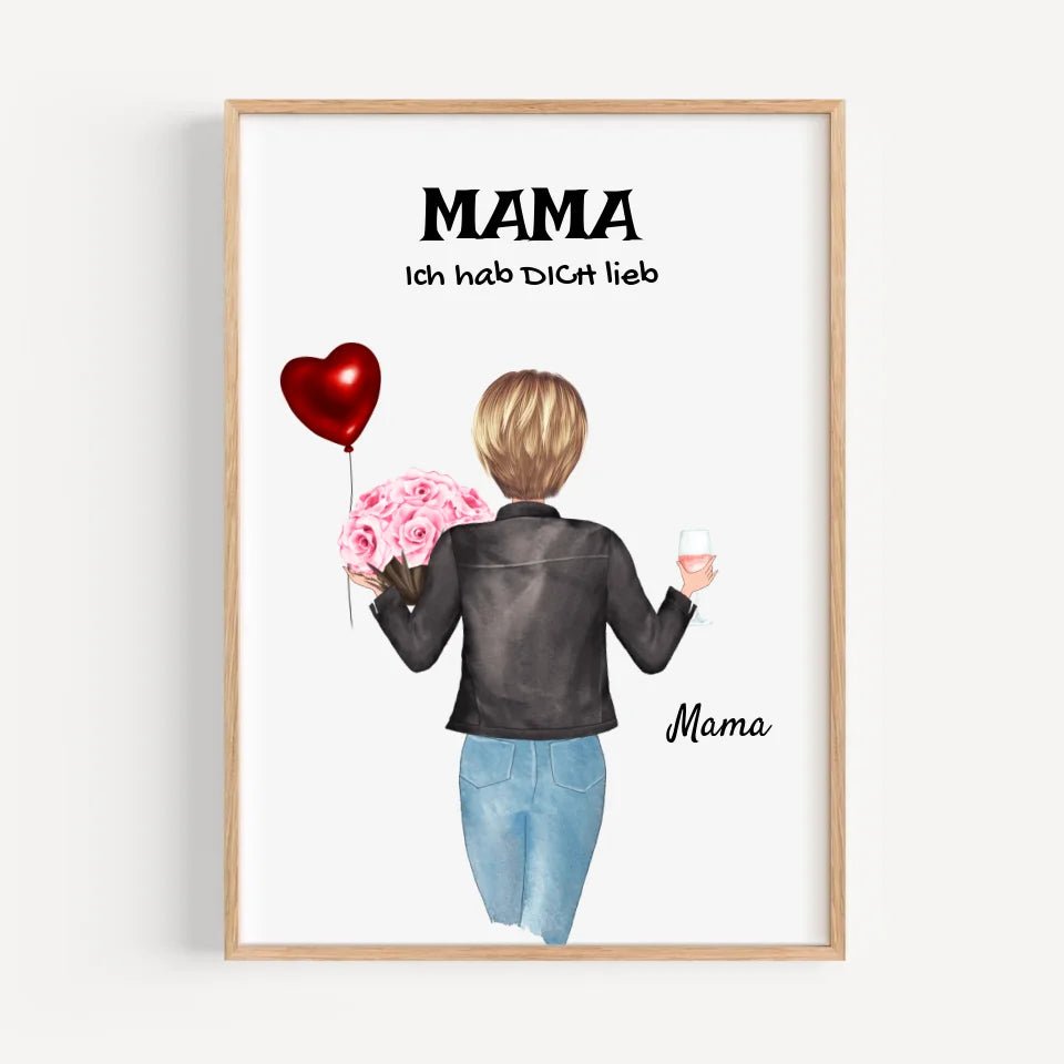 Mutter Geschenk Bild personalisiert - Cantty
