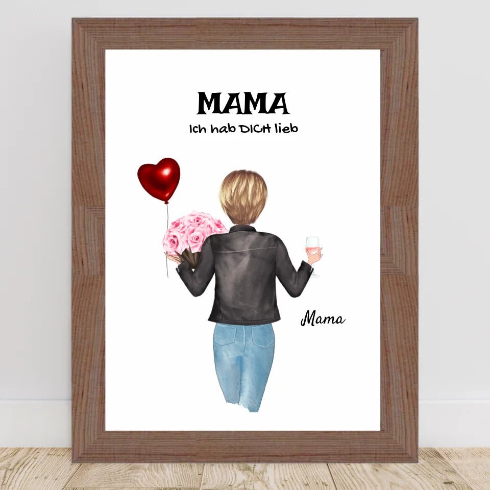 Mutter Geschenk Bild personalisiert - Cantty