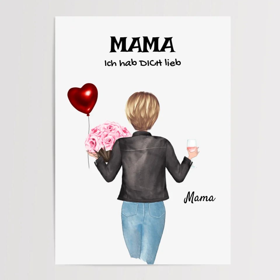 Mutter Geschenk Bild personalisiert - Cantty