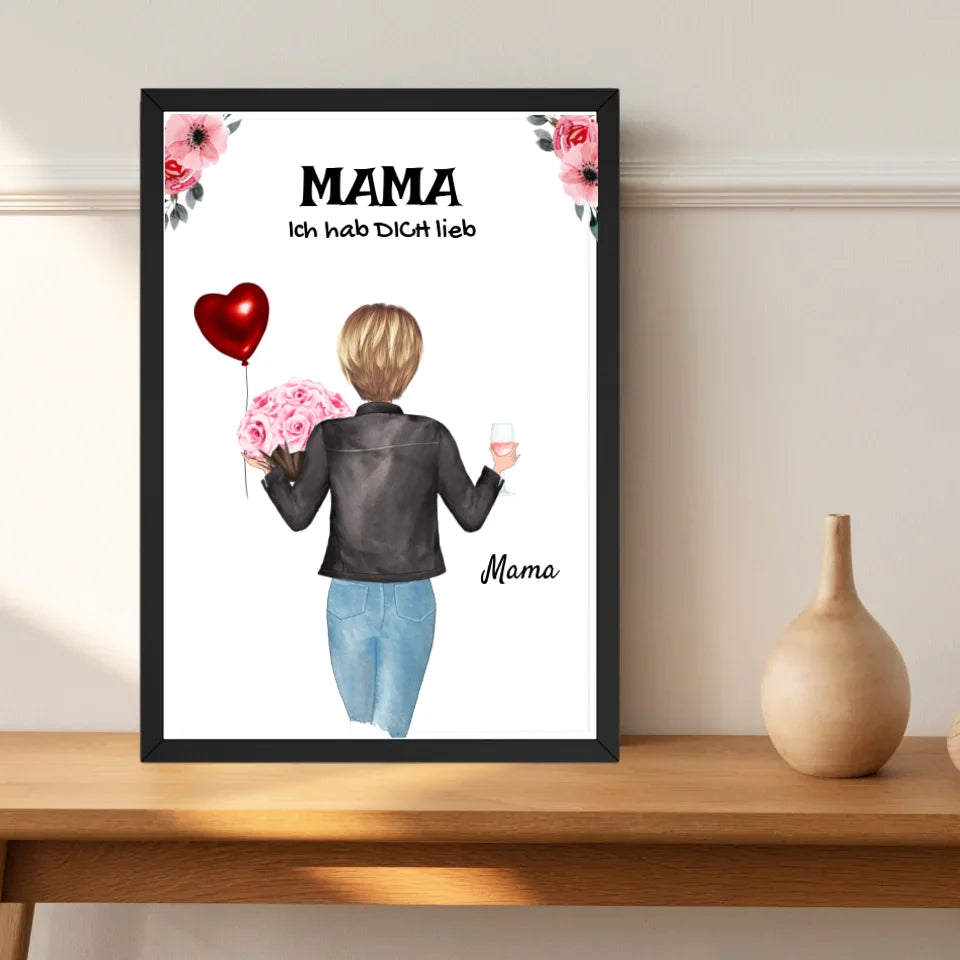 Mama Poster Geschenk personalisiert mit Spruch - Cantty