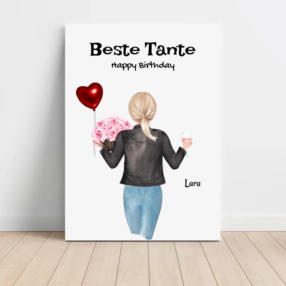 Tante Geschenk Poster personalisiert - Cantty