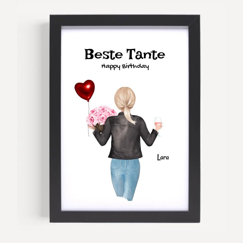 Tante Geschenk Poster personalisiert - Cantty