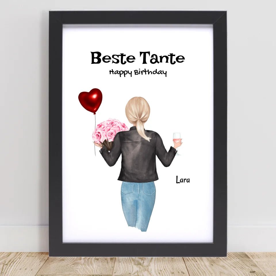 Tante Geschenk Poster personalisiert - Cantty