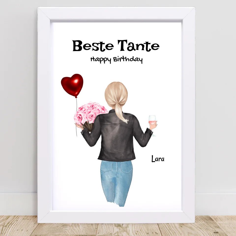 Tante Geschenk Poster personalisiert - Cantty
