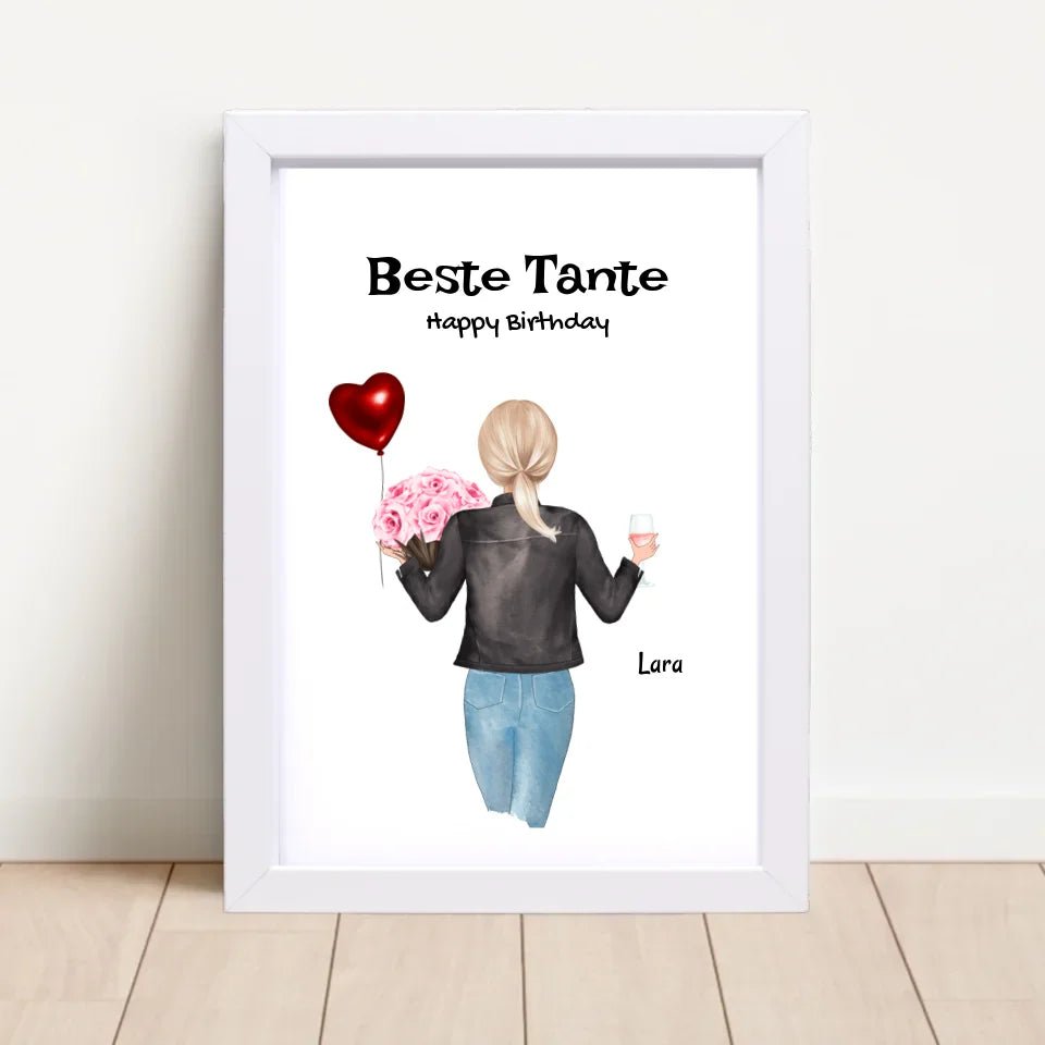 Tante Geschenk Poster personalisiert - Cantty