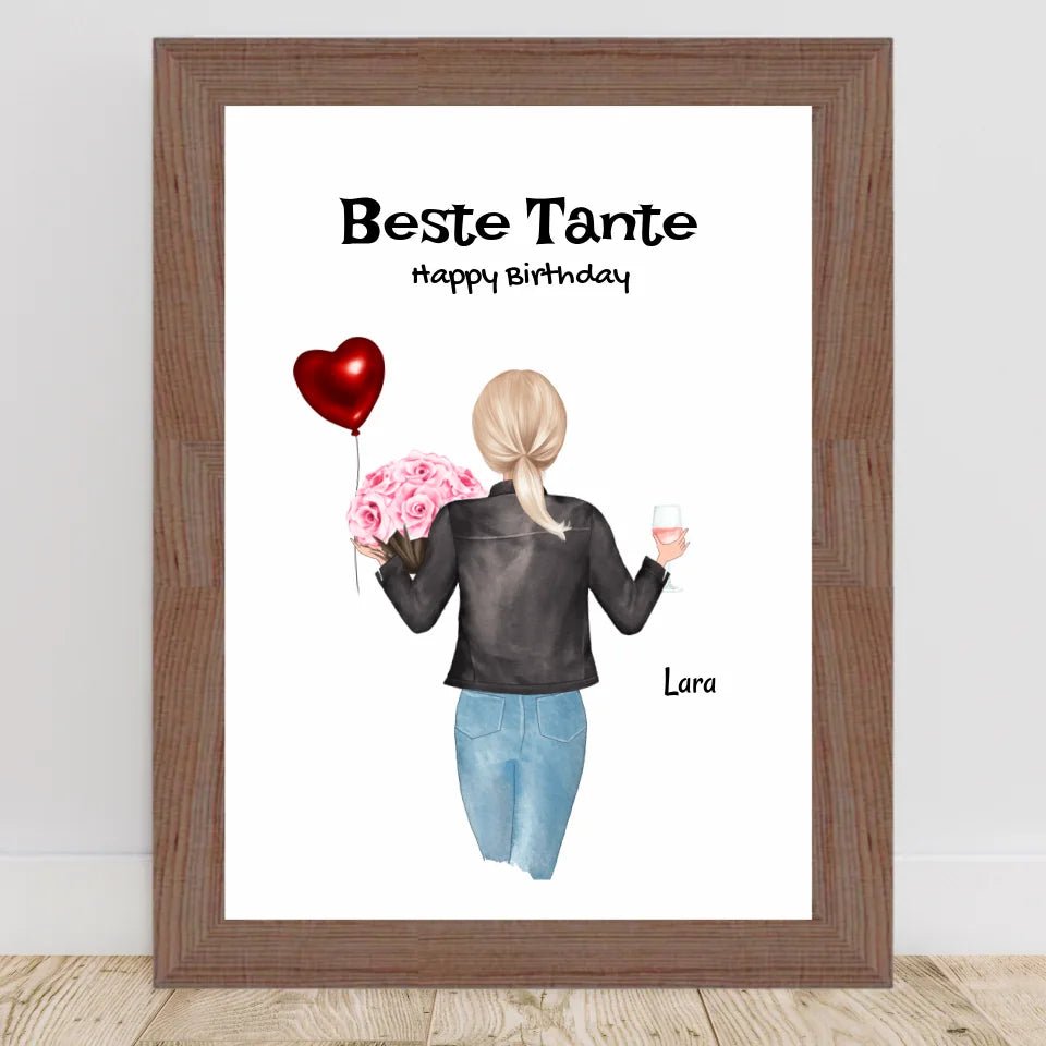 Tante Geschenk Poster personalisiert - Cantty