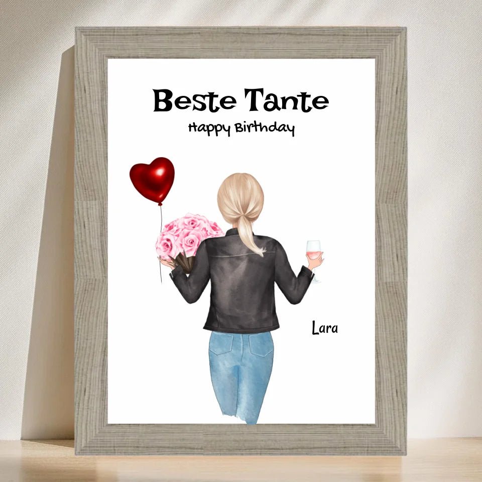 Tante Geschenk Poster personalisiert - Cantty