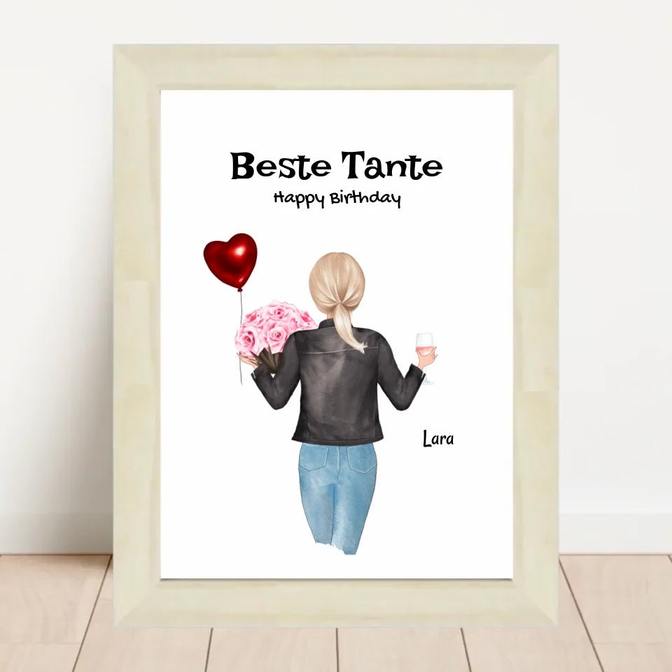 Tante Geschenk Poster personalisiert - Cantty