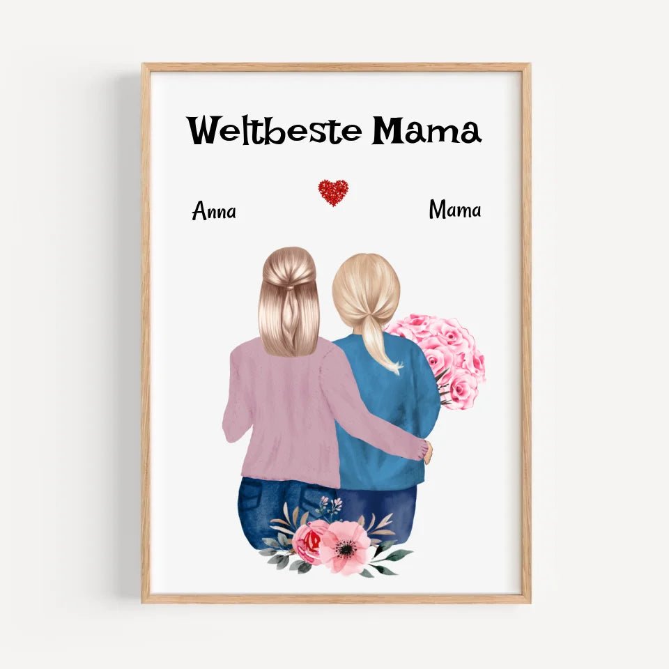 Last Minute Mutter Tochter Geschenk Poster kurzfristig gestalten - Cantty
