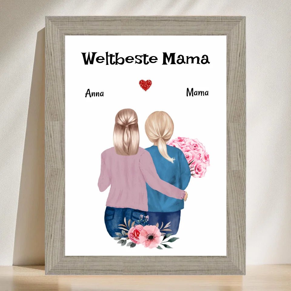 Last Minute Mutter Tochter Geschenk Poster kurzfristig gestalten - Cantty