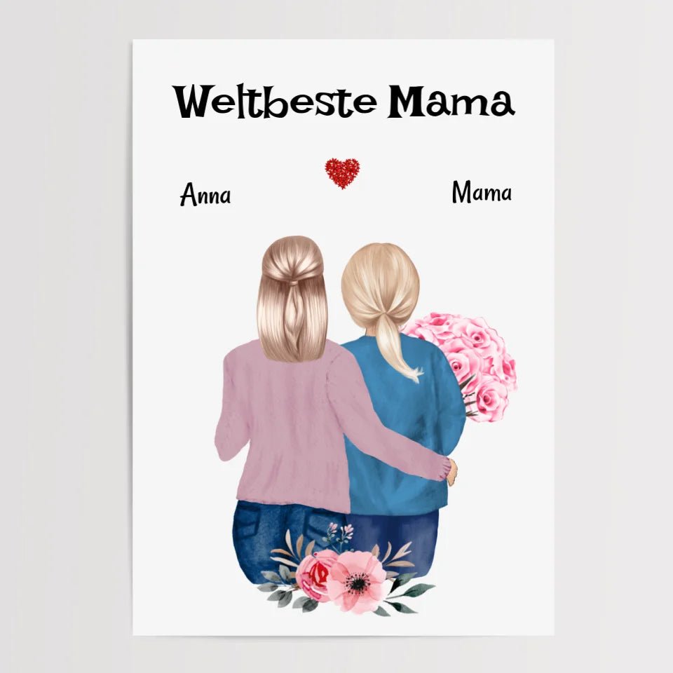 Last Minute Mutter Tochter Geschenk Poster kurzfristig gestalten - Cantty