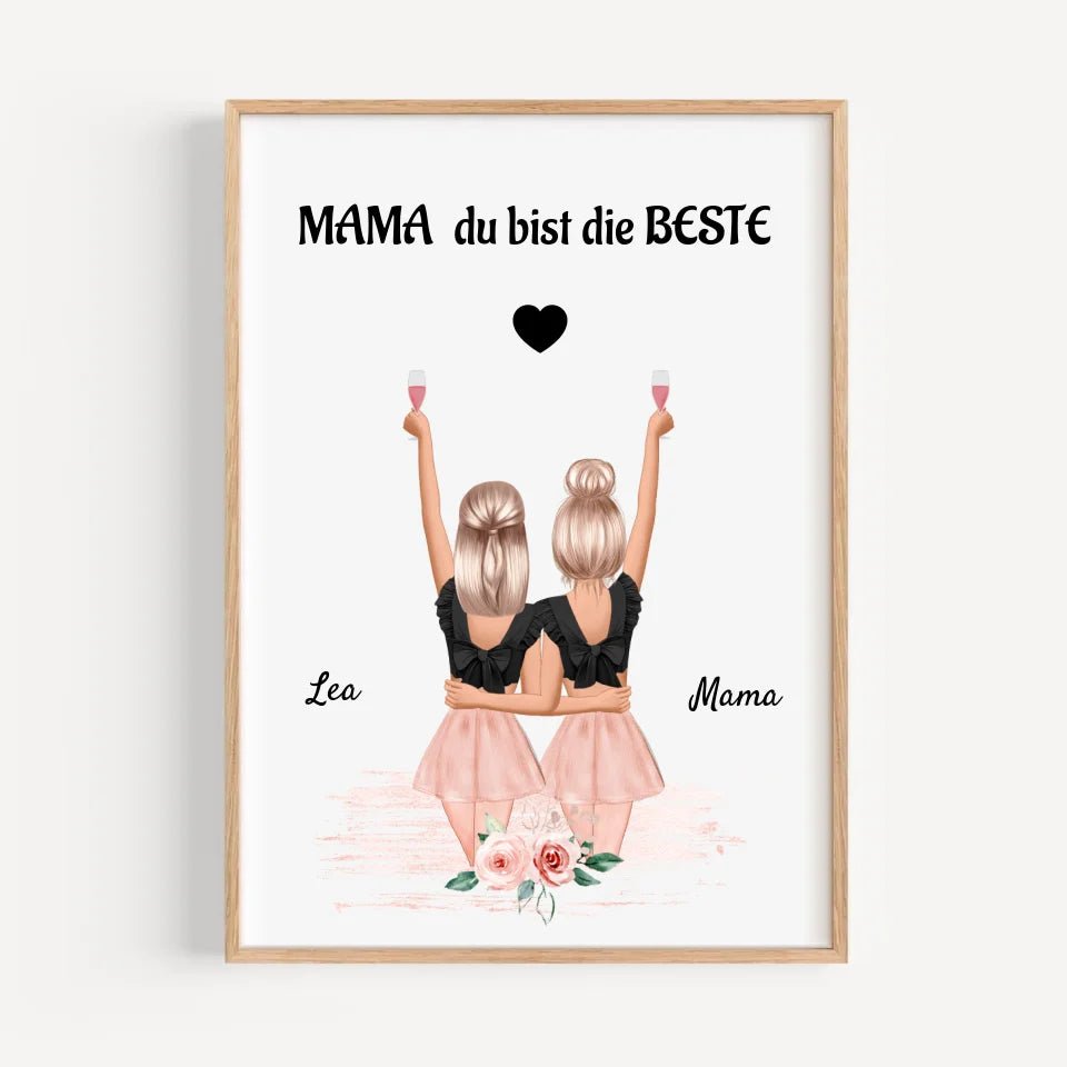 Geschenk Bild Mama und Tochter - Cantty