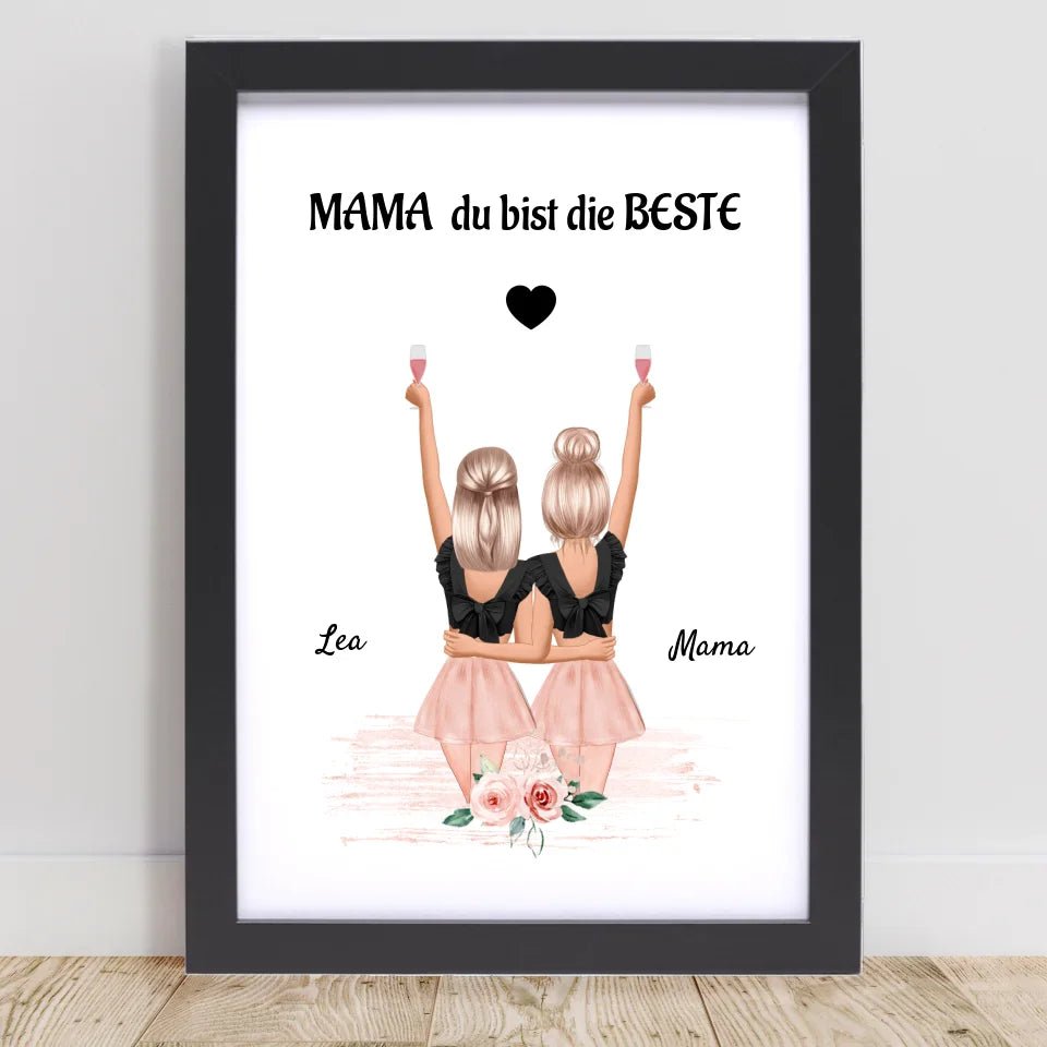 Geschenk Bild Mama und Tochter - Cantty