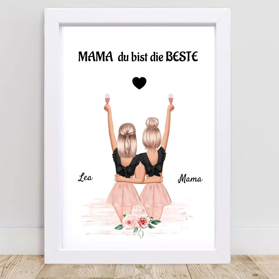 Geschenk Bild Mama und Tochter - Cantty
