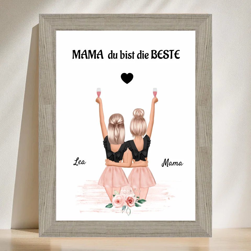 Geschenk Bild Mama und Tochter - Cantty