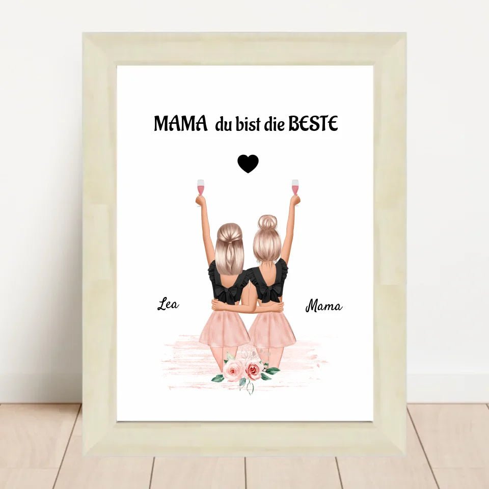 Geschenk Bild Mama und Tochter - Cantty