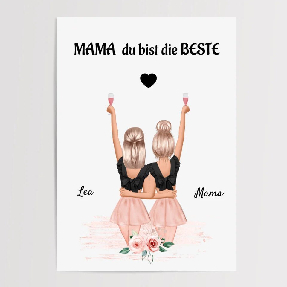 Geschenk Bild Mama und Tochter - Cantty