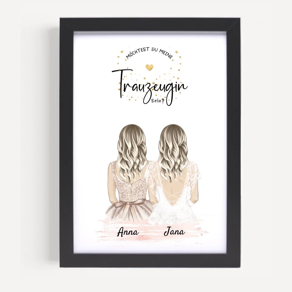 Trauzeugin Fragen Bild Geschenk personalisiert - Cantty