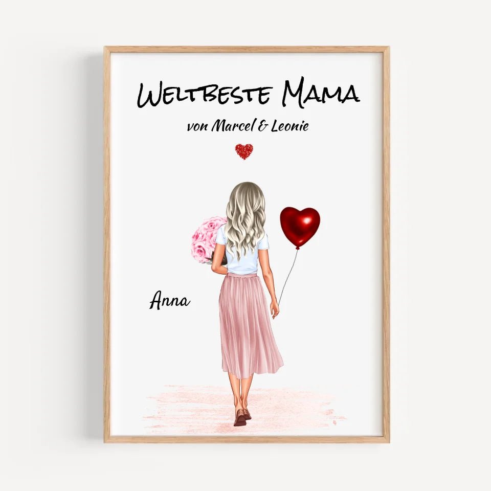 Mutter Bild & Poster Geschenk personalisiert - Cantty