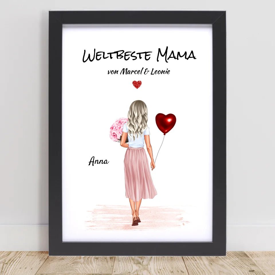Mutter Bild & Poster Geschenk personalisiert - Cantty