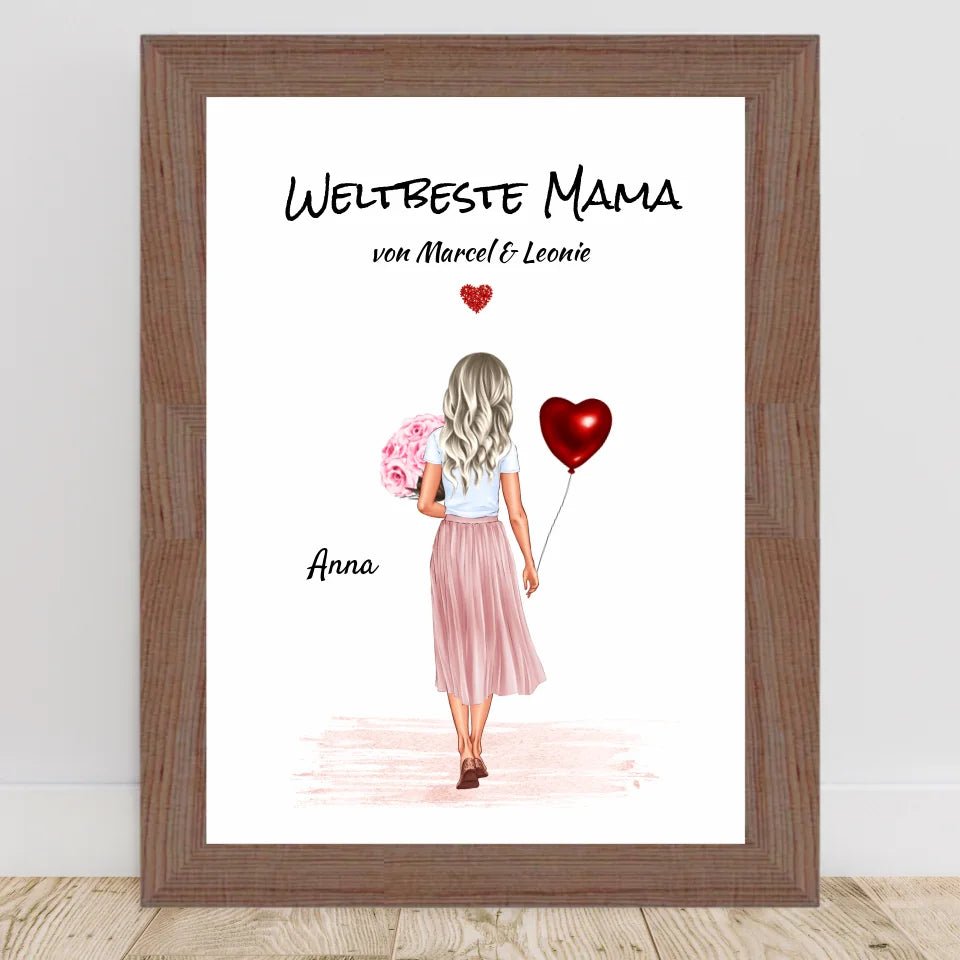 Mutter Bild & Poster Geschenk personalisiert - Cantty