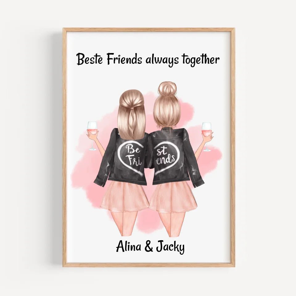 Last Minute beste Freundin Geschenk kurzfristig personalisieren - Cantty