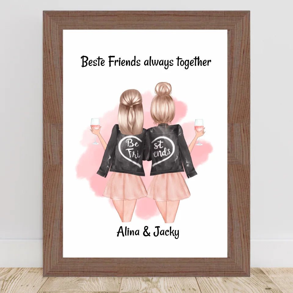 Last Minute beste Freundin Geschenk kurzfristig personalisieren - Cantty