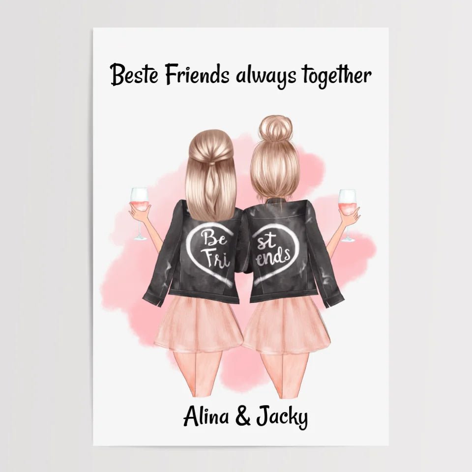 Last Minute beste Freundin Geschenk kurzfristig personalisieren - Cantty