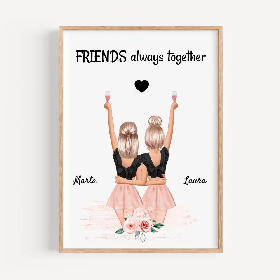 Geschenk Beste Freundin Bild personalisiert - Cantty
