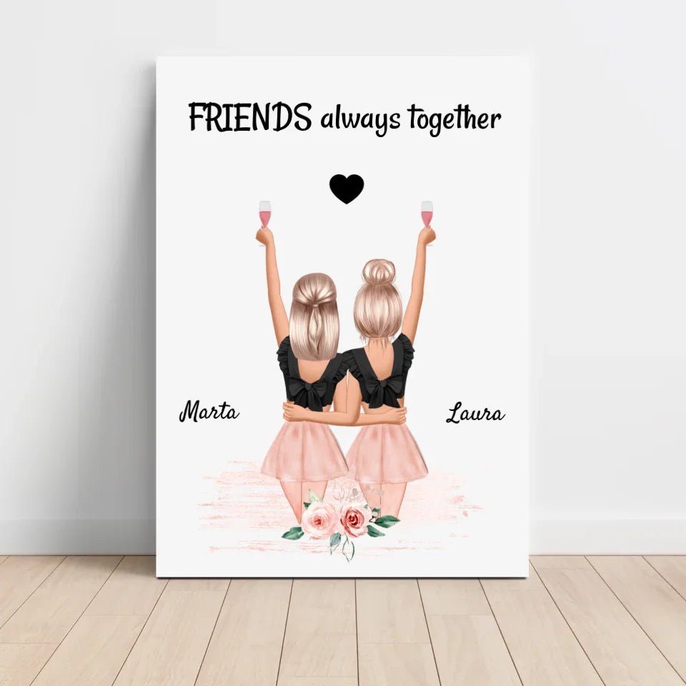 Geschenk Beste Freundin Bild personalisiert - Cantty