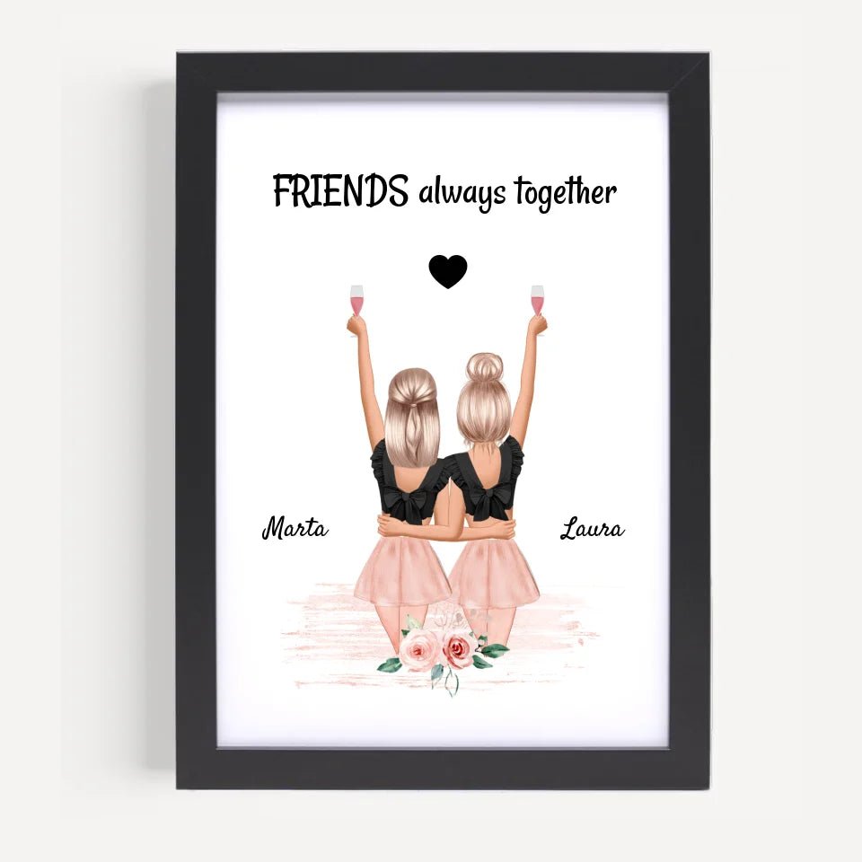 Geschenk Beste Freundin Bild personalisiert - Cantty