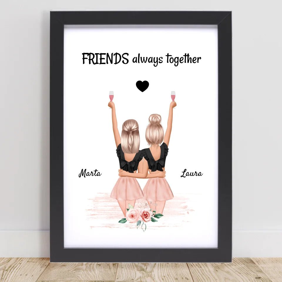 Geschenk Beste Freundin Bild personalisiert - Cantty