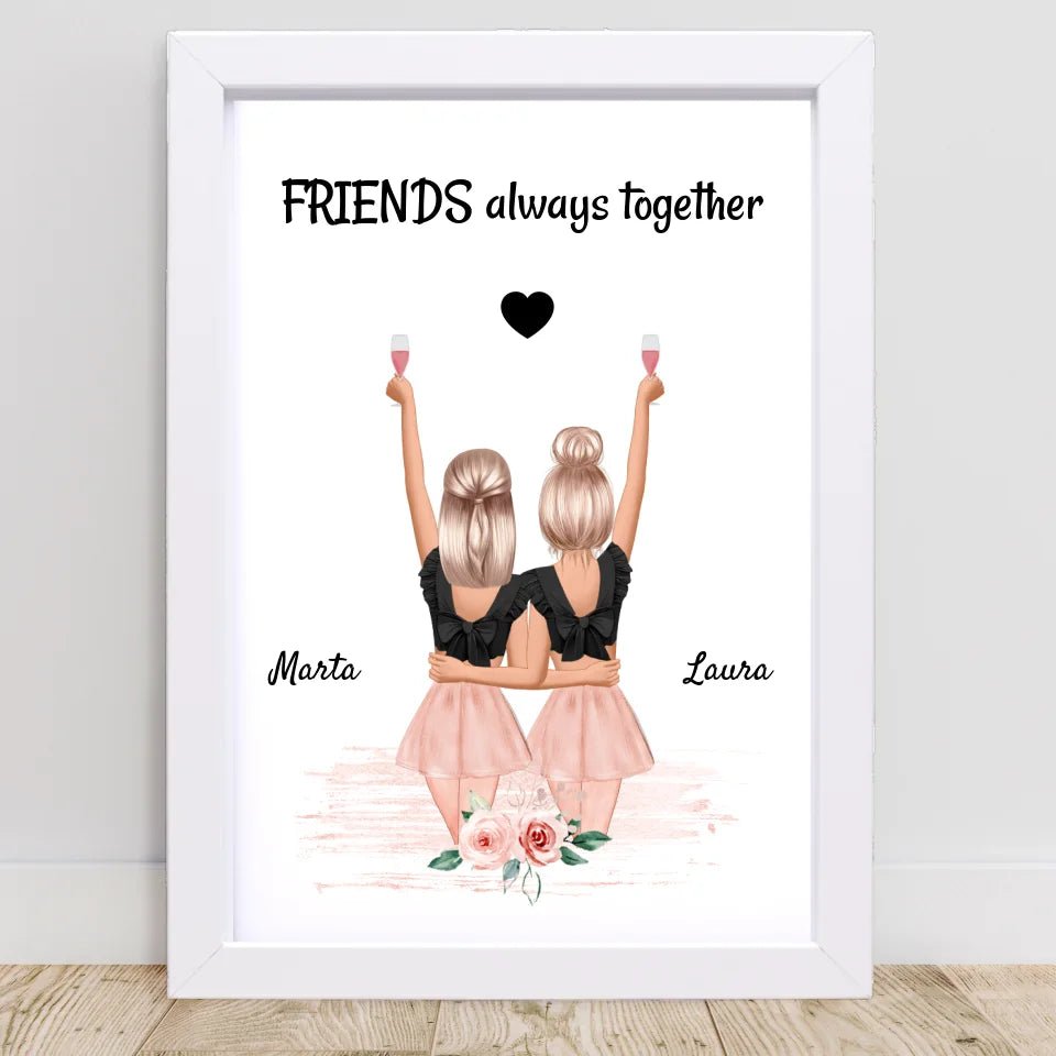 Geschenk Beste Freundin Bild personalisiert - Cantty