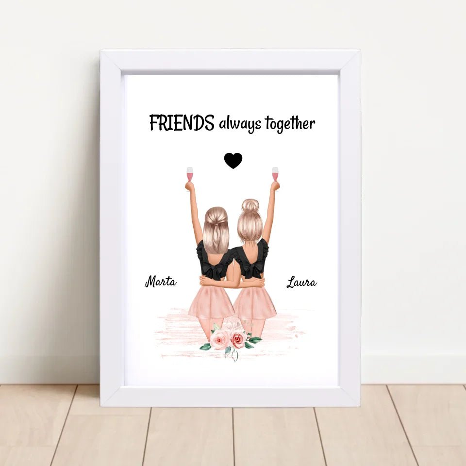 Geschenk Beste Freundin Bild personalisiert - Cantty