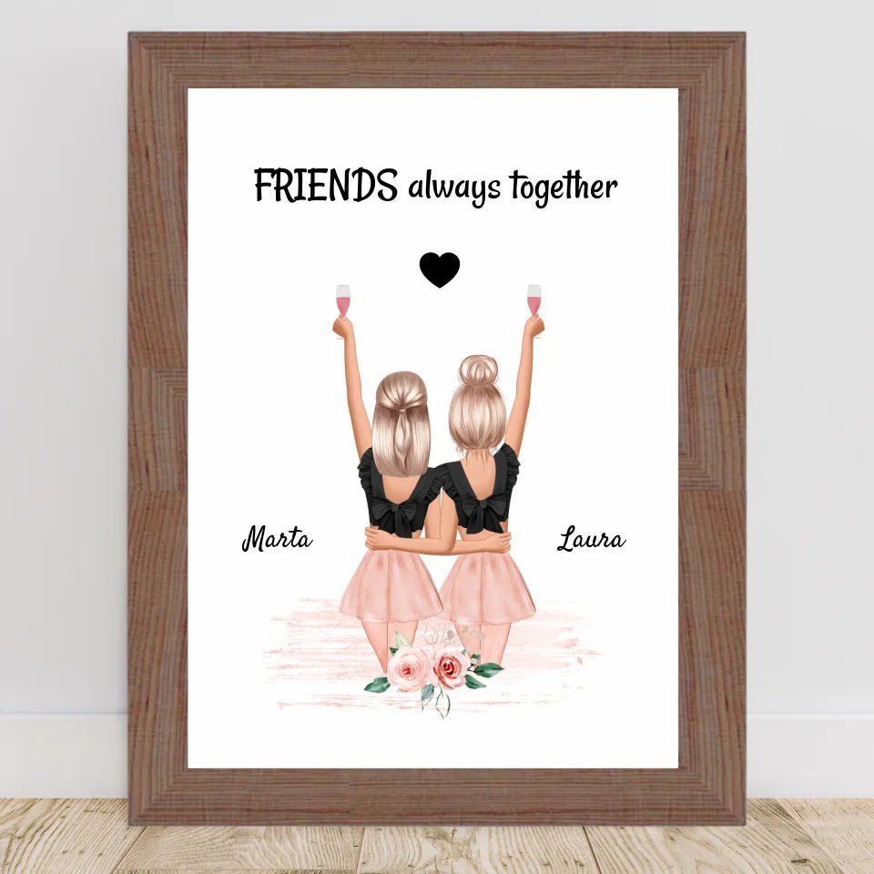 Geschenk Beste Freundin Bild personalisiert - Cantty