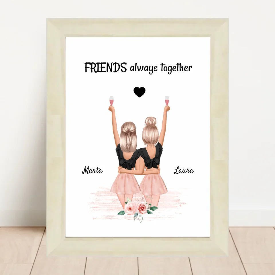 Geschenk Beste Freundin Bild personalisiert - Cantty