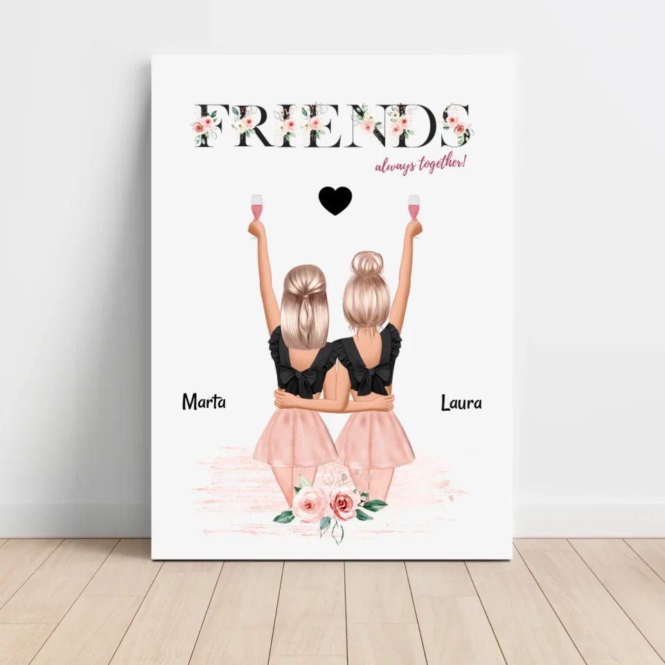 Beste Freundin Poster personalisiert als Geschenk bestellen - Cantty