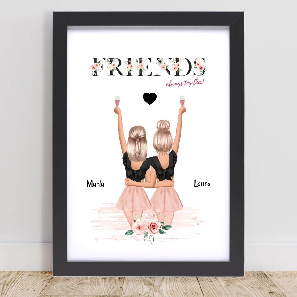 Beste Freundin Poster personalisiert als Geschenk bestellen - Cantty