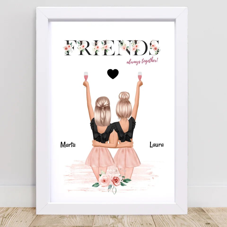 Beste Freundin Poster personalisiert als Geschenk bestellen - Cantty