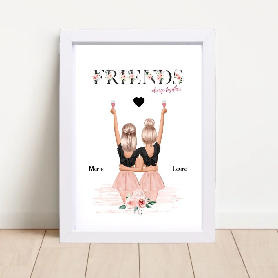 Beste Freundin Poster personalisiert als Geschenk bestellen - Cantty