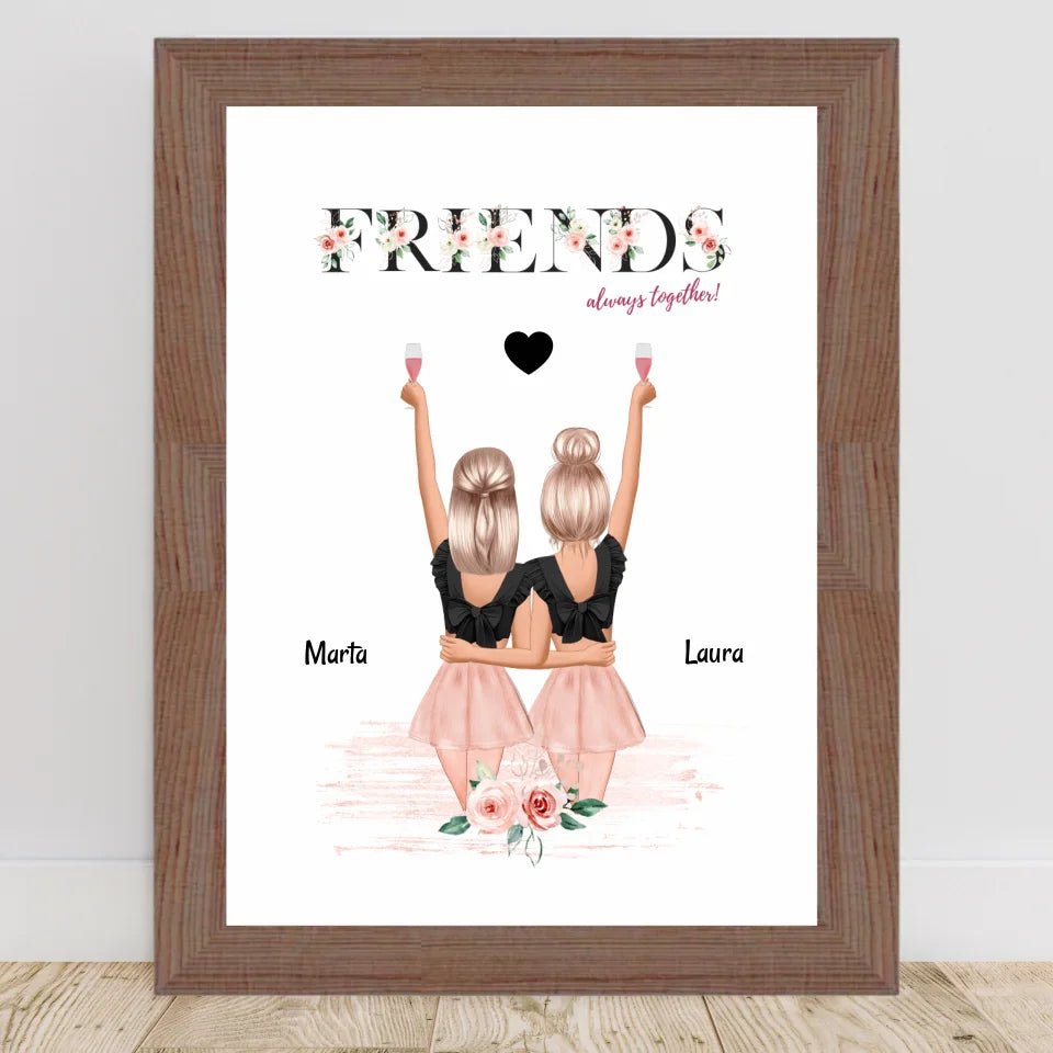 Beste Freundin Poster personalisiert als Geschenk bestellen - Cantty