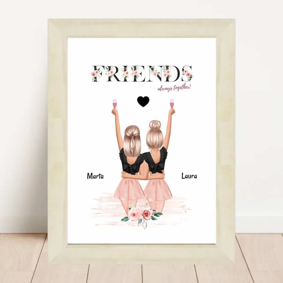 Beste Freundin Poster personalisiert als Geschenk bestellen - Cantty