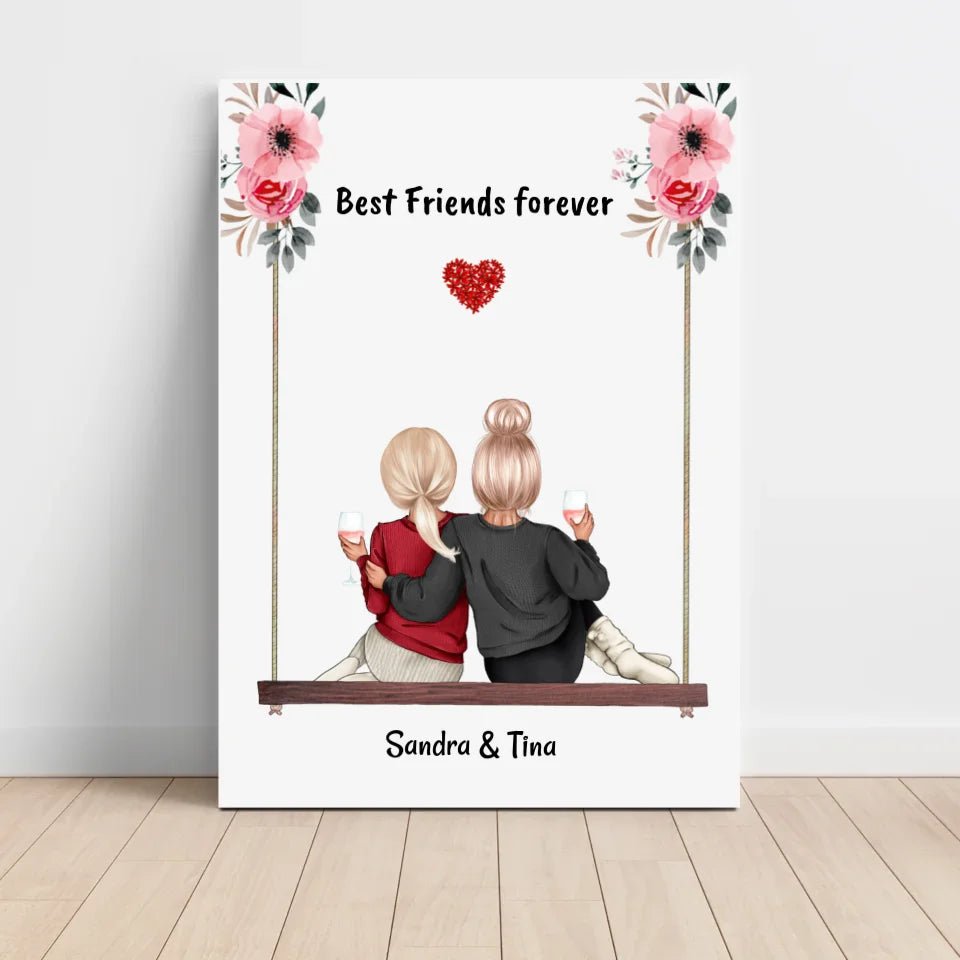 Beste Freundin Bild Geschenk personalisiert - Cantty