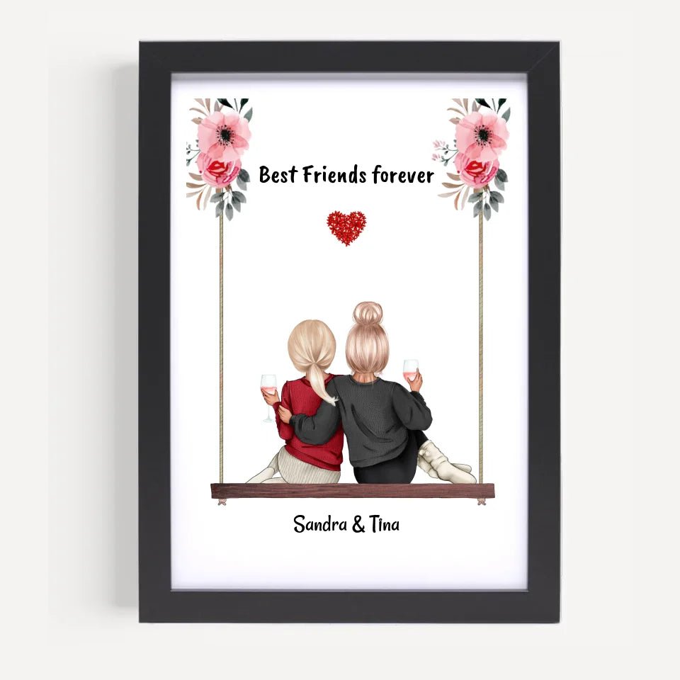Beste Freundin Bild Geschenk personalisiert - Cantty