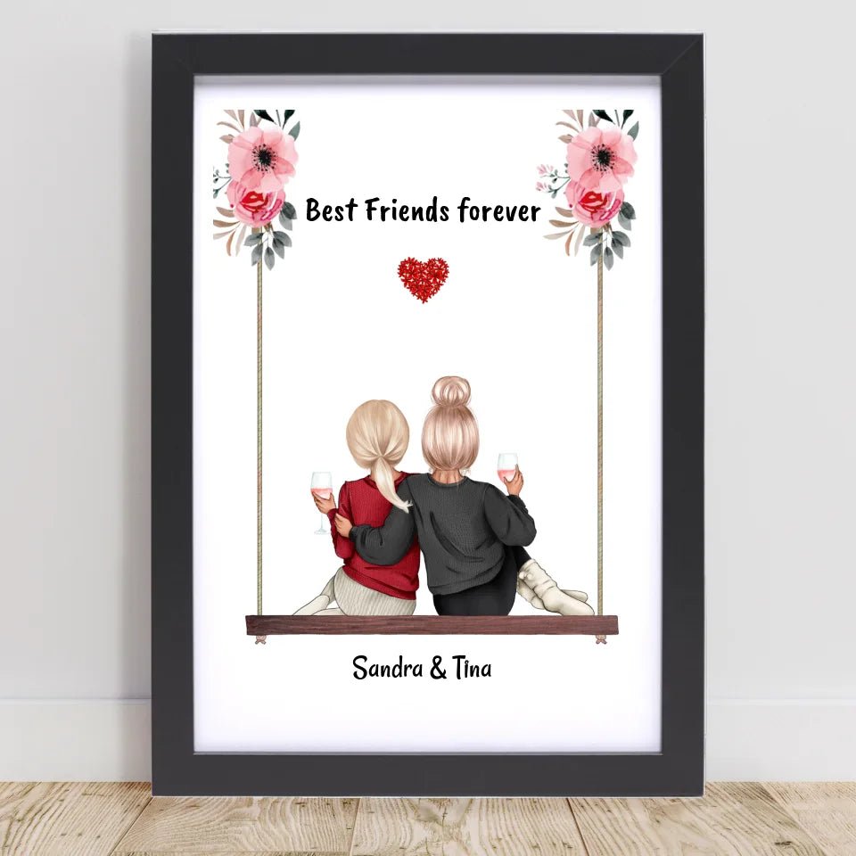 Beste Freundin Bild Geschenk personalisiert - Cantty