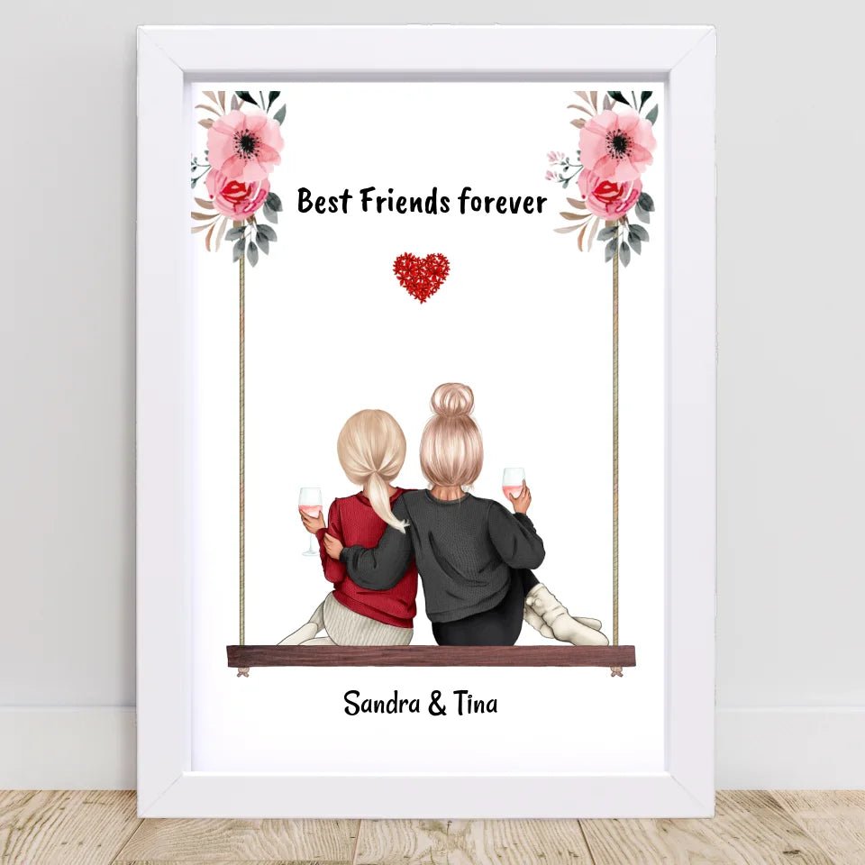 Beste Freundin Bild Geschenk personalisiert - Cantty