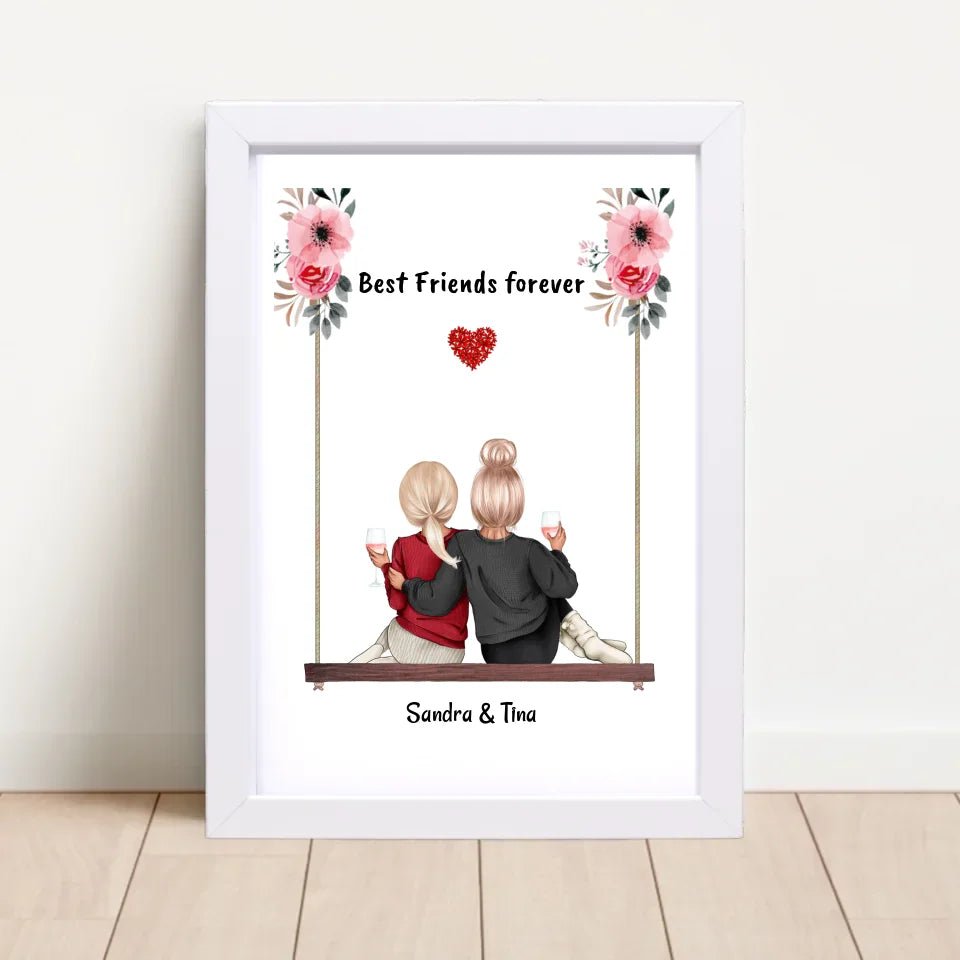 Beste Freundin Bild Geschenk personalisiert - Cantty